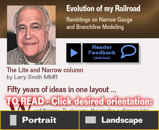 Lite and Narrow: Evolution of my railroad - Model trains - MRH column November 2013