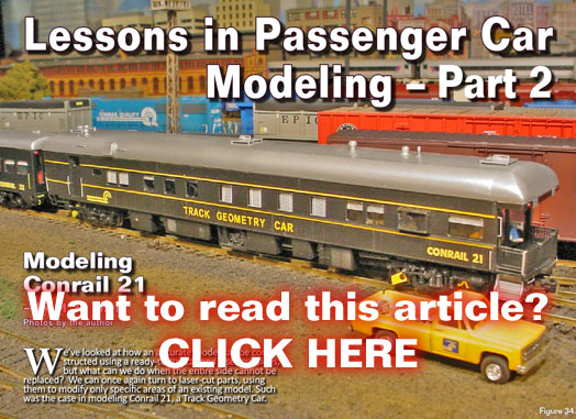 Lessons in Passenger Car Modeling - MRH Issue 10 - Nov/Dec 2010