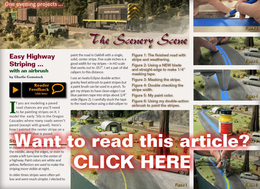 Scenery Scene - Easy Highway Striping - MRH Issue 10 - Nov/Dec2010
