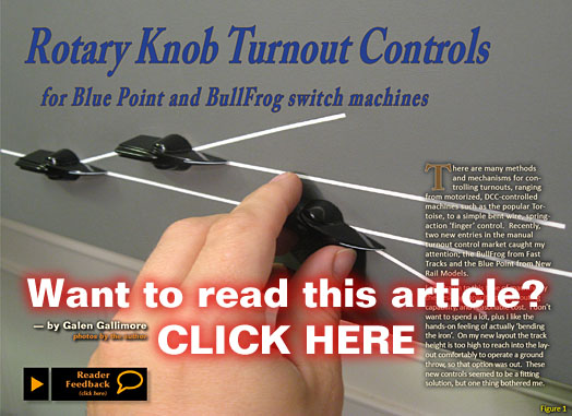Rotary knob turnout controls - MRH Feb 2011